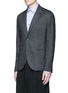 Front View - Click To Enlarge - LANVIN - Houndstooth wool flannel soft blazer
