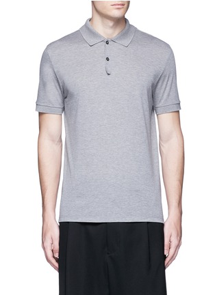 Main View - Click To Enlarge - LANVIN - Slim fit reverse seam polo shirt