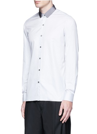 Front View - Click To Enlarge - LANVIN - Slim fit grosgrain collar shirt