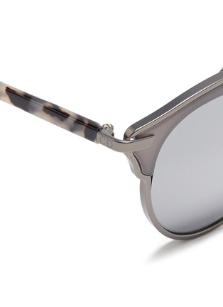 Detail View - Click To Enlarge - DIOR - 'Dior So Real' tortoiseshell acetate temple metal mirror sunglasses