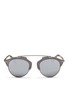Main View - Click To Enlarge - DIOR - 'Dior So Real' tortoiseshell acetate temple metal mirror sunglasses
