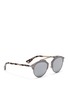 Figure View - Click To Enlarge - DIOR - 'Dior So Real' tortoiseshell acetate temple metal mirror sunglasses