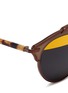 Detail View - Click To Enlarge - DIOR - 'Dior So Real' tortoiseshell temple inset metallic stripe sunglasses