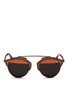 Main View - Click To Enlarge - DIOR - 'Dior So Real' tortoiseshell temple inset metallic stripe sunglasses