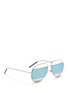 Figure View - Click To Enlarge - DIOR - 'Dior Split' inset metal aviator mirror sunglasses