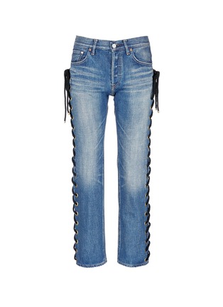 Main View - Click To Enlarge - 73115 - Rope lace-up side selvedge jeans