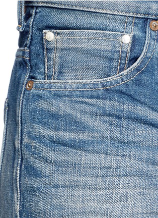 Detail View - Click To Enlarge - 73115 - Petersham ribbon bow cuff selvedge jeans