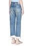 Back View - Click To Enlarge - 73115 - Petersham ribbon bow cuff selvedge jeans
