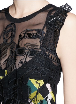 Detail View - Click To Enlarge - EMILIO PUCCI - Tourist embroidery silk organza dress