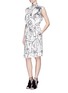 Front View - Click To Enlarge - EMILIO PUCCI - Tourist print crepe dress
