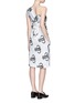 Figure View - Click To Enlarge - EMILIO PUCCI - Logo jacquard one-shoulder crepe dress
