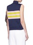 Back View - Click To Enlarge - EMILIO PUCCI - Drape scarf sleeveless turtleneck sweater