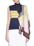 Main View - Click To Enlarge - EMILIO PUCCI - Drape scarf sleeveless turtleneck sweater