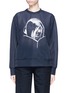 Main View - Click To Enlarge - EMILIO PUCCI - Tourist face embroidery bonded tulle top
