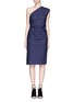Main View - Click To Enlarge - EMILIO PUCCI - Tie back one-shoulder chambray dress