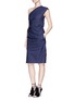 Figure View - Click To Enlarge - EMILIO PUCCI - Tie back one-shoulder chambray dress