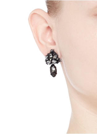 Figure View - Click To Enlarge - ERICKSON BEAMON - 'Young and Innocent' Swarovski crystal drop earrings