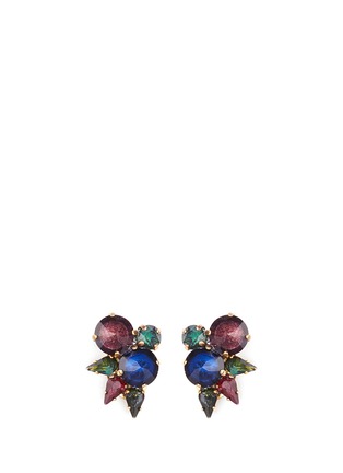 Main View - Click To Enlarge - ERICKSON BEAMON - 'Hyperdrive' small Swarovski crystal cluster earrings