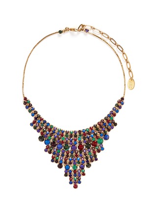 Main View - Click To Enlarge - ERICKSON BEAMON - 'Hyperdrive' Swarovski crystal tiered drop necklace