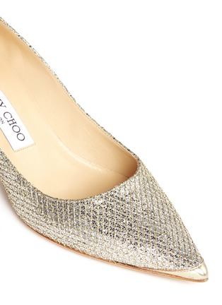 Detail View - Click To Enlarge - JIMMY CHOO - Aza' lamé glitter pumps