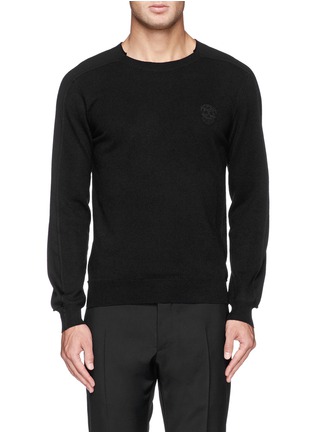 Main View - Click To Enlarge - ALEXANDER MCQUEEN - Contrast back wool sweater