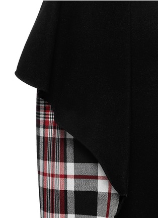 Detail View - Click To Enlarge - ALEXANDER MCQUEEN - Tartan plaid peplum waist felt dress