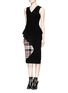 Figure View - Click To Enlarge - ALEXANDER MCQUEEN - Tartan plaid peplum waist felt dress