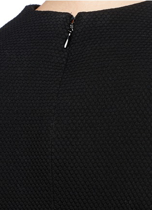 Detail View - Click To Enlarge - ALEXANDER MCQUEEN - Piqué jacquard flare hem dress