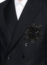 Detail View - Click To Enlarge - ALEXANDER MCQUEEN - Glass crystal medallion double breasted blazer