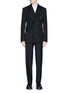 Figure View - Click To Enlarge - ALEXANDER MCQUEEN - Glass crystal medallion double breasted blazer