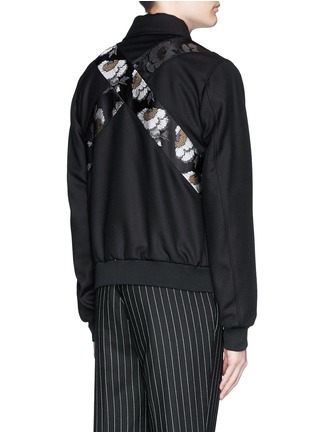 Back View - Click To Enlarge - ALEXANDER MCQUEEN - Cross floral jacquard blouson jacket