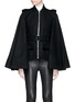 Main View - Click To Enlarge - ALEXANDER MCQUEEN - Belted compact wool felt cape coat