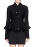 Main View - Click To Enlarge - ALEXANDER MCQUEEN - Double breasted rib knit wool peplum jacket