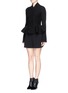 Figure View - Click To Enlarge - ALEXANDER MCQUEEN - Double breasted rib knit wool peplum jacket