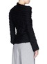 Back View - Click To Enlarge - ALEXANDER MCQUEEN - Asymmetric cashmere-silk cable knit top
