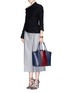 Figure View - Click To Enlarge - ALEXANDER MCQUEEN - Asymmetric cashmere-silk cable knit top