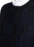 Detail View - Click To Enlarge - ALEXANDER MCQUEEN - Checkerboard jacquard mohair knit sweater
