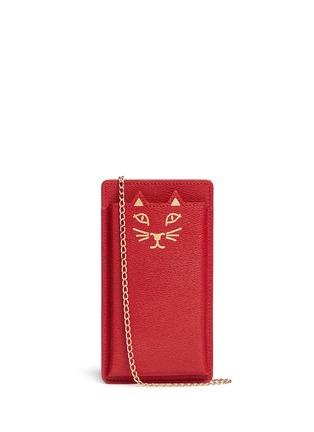 Main View - Click To Enlarge - CHARLOTTE OLYMPIA - 'Feline' leather iPhone 6 case