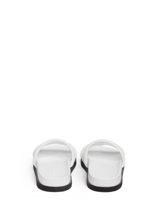 Back View - Click To Enlarge - ALEXANDER WANG - 'Jac' mesh leather slider sandals