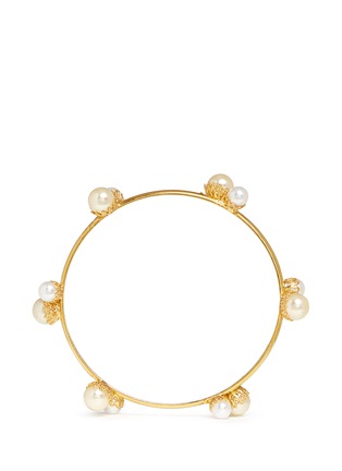 Detail View - Click To Enlarge - ERICKSON BEAMON - 'Pearly Queen' double faux pearl bangle
