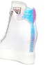Detail View - Click To Enlarge - ASH - 'Atomic' holographic collar leather wedge sneakers