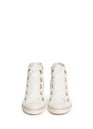 Figure View - Click To Enlarge - ASH - 'Glen' floral lace grosgrain lace-up sneakers