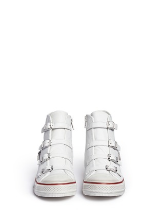 Front View - Click To Enlarge - ASH - 'Virgin' buckle leather high top sneakers