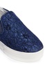 Detail View - Click To Enlarge - ASH - 'Jungle Bis' guipure lace leather trim slip-ons