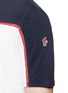 Detail View - Click To Enlarge - MONCLER - Cotton piqué mesh colourblock T-shirt