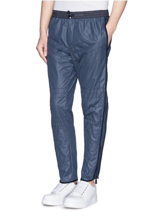 Front View - Click To Enlarge - MONCLER - 'Pantalone' nylon piqué jogging pants