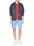 Figure View - Click To Enlarge - MONCLER - Contrast collar cotton polo shirt