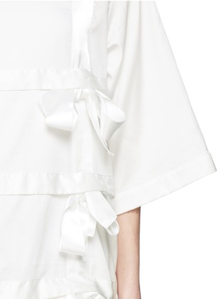 Detail View - Click To Enlarge - NICOPANDA - Grid bow front T-shirt dress