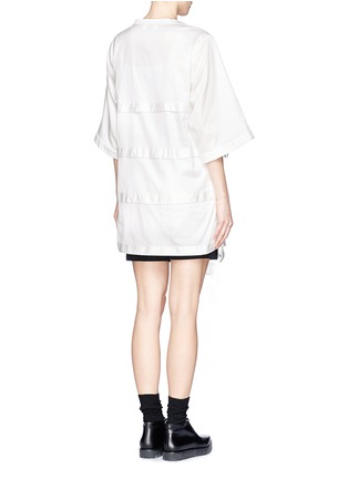Back View - Click To Enlarge - NICOPANDA - Grid bow front T-shirt dress