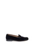 Main View - Click To Enlarge - STUBBS & WOOTTON - 'College' velvet slip-ons
